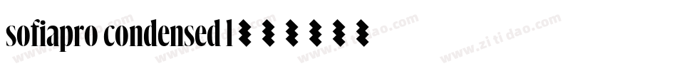 sofiapro condensed l字体转换